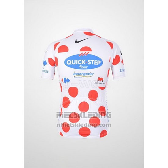 2010 Fietskleding Quick Step Floor Lider Rood en Wit Korte Mouwen en Koersbroek